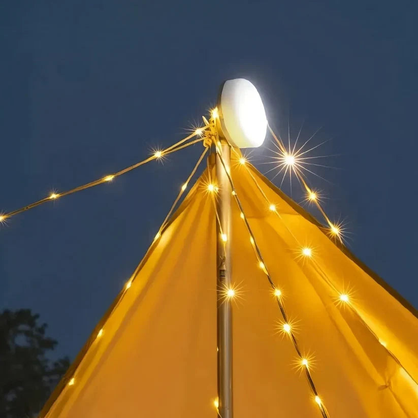 Kraftig LED campinglampa med långvarigt batteri
