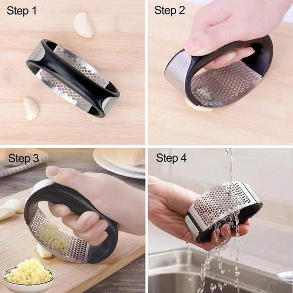 Manual garlic press: Easy, quick, and durable