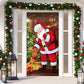 Christmas door decoration - Washable and reusable fabric 