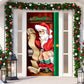 Christmas door decoration - Washable and reusable fabric 