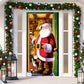 Christmas door decoration - Washable and reusable fabric 